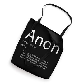 Anon Definition Anonymous Group Hacking Gear For Anons Tote Bag