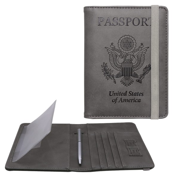 WALNEW Passport and Vaccine Card Holder Combo, Passport Cover Case