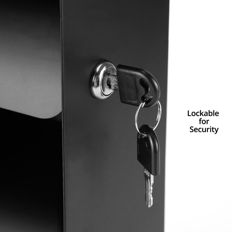 QWORK 3-Roll Stainless Steel Toilet Paper Dispenser with Lock, Wall