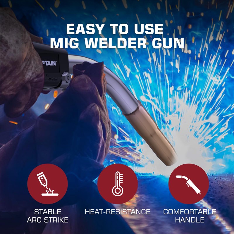 ARCCAPTAIN 10ft 250A MIG Welding Gun Euro connection Replacement for