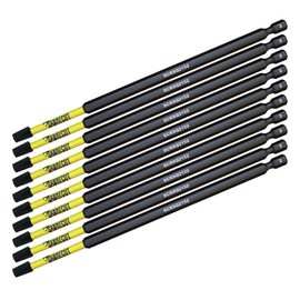 10 x SabreCut SCRSQ2152_10 152mm SQ2 Square Magnetic Impact Screwdriver Driver Bits Set Single Ended Heavy Duty Compatible with Dewalt Milwaukee Bosch Makita and Others