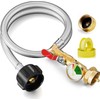 CALPOSE 3 Feet Propane Refill Adapter Hose with Gauge and