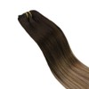 Ugeat Clip in Hair Extensions Balayage Hair Extensions Darkest Brown