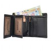 hodalump Genuine Leather Wallet RFID Protection, black, Retro