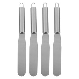 Sosoport Juego De 4 Espátulas De Acero Inoxidable Para Glaseado De Pasteles Con Mango Ergonómico 10.74X1.14X0.62In Utensilios Repostería Para Decorar Y Alisar Postres En Cocina