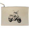 'Moped Side View' Canvas Clutch Bag/Accessory Case (CL00038420)