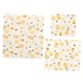 Mobestech 3pcs Beeswax Food Preservation Wraps Reusable Cloths for Sustainable Food Storage Organic Beeswax Material for Home and Outdoors