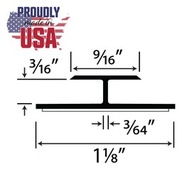 Outwater Plastic H Channel Fits Material 3/16 Inch Thick Black Styrene Divider Moulding with Adhesive 8 Foot Length Pro Pack (Pack of 5, 40 Feet Total)