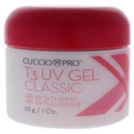 Cuccio Pro T3 UV Gel Classic - Easy Application - Strength And Durability - High Shine And Odor Free - Maintains Natural Nail Thickness - Optimal For Short Nail Beds - Pink - 1 Oz Nail Gel