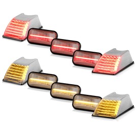 VIPMOTOZ 10Pcs Top Roof Running LED Lamps Kit Compatible With 2003-2009 Hummer H2 Clear Lens Left Driver Right Passenger Side Pair Set