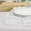 Bellzacasa Scalloped Tray with Handles, Hand Woven Scalloped Paper Rope