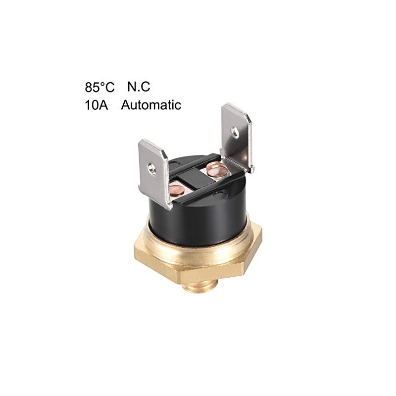 uxcell KSD301 Thermostat, Temperature Control Switch 85°C Copper M6 Normally