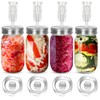 Samshow Fermentation Kit-4 Glass Fermentation Weights,4 Fermenting Lids,4 airlocks,4 Silicone