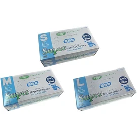 FUJINAP Super Nitrile Gloves Blue Powder Free Large 100pcs