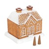 Gingerbread House Incense Burner, Home Chimneys Decoration,Christmas Cabin Incense Burner,