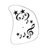 Makeup Chablonen Makeup Template Musical Notes Children's Face Paint Carnival