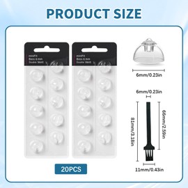 Leogony Hearing Aid Domes for Oticon, 6mm Double Vent Bass Domes Hearing Aid Accessories (2 Pack）