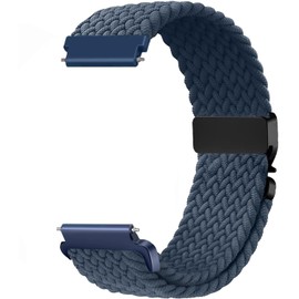 Issinlky 18 mm, 20 mm, 22 mm, nylon braided bracelet, quick release replacement elastic bracelet for women and men, 18 mm