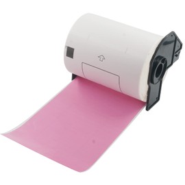BETCKEY Colored Labels Compatible with Brother DK-1241 (4" x 6") Shipping Labels, Compatible for Brother Desktop Label Printers [1 Roll, 200 Labels, Pink]