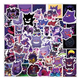 64 PCS Gengar Stickers Cartoon Anime Aesthetic Waterproof Vinyl Sticker for Water Bottle Laptop Phone Scrapbooking Journaling for Adults Teens Kids for Party Supply Favor Decor