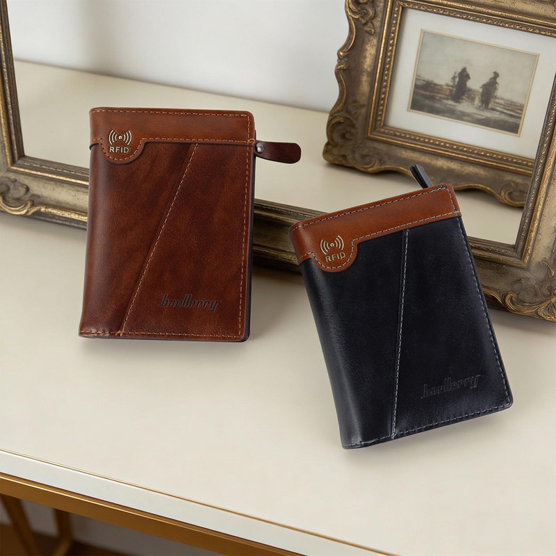MultiValue Rfid Wallet for Men, Large Capacity Mens Bifold Wallet