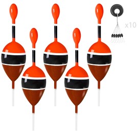 YOTO Slip Bobbers for Fishing,Balsa Wood Slide Fishing Floats Kit with Bobbers Stops,Slip Cork for Crappie Panfish Bass Trout