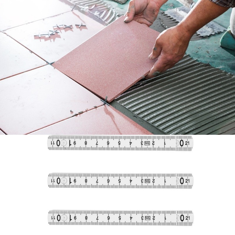 3Pcs Folding Ruler DIY Multi Angle Ruler Linear Measurement for