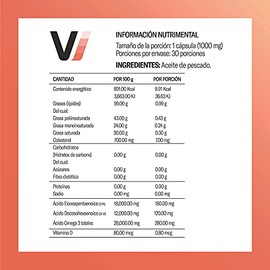 AISSA VITAMINICA Vitaminica Suplemento de Aceite de Pescado Omega 3, 30 Cápsulas Blandas, 300 mg Cada Una de EPA y DHA, Ácidos Grasos Omega 3, Libre de Gluten, Sin Olores ni Sabores, Suministro para 30 Días.