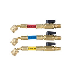 FUSO Charge Hose Hose with Valve Hose Adapter for R410A Red Blue Yellow 3 Piece Set FS-730A