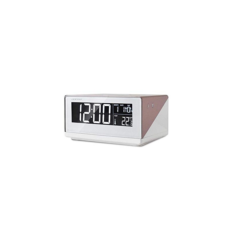 K Corporation Rose Gold QA-02RG Table Clock, 6.2 x 4.2