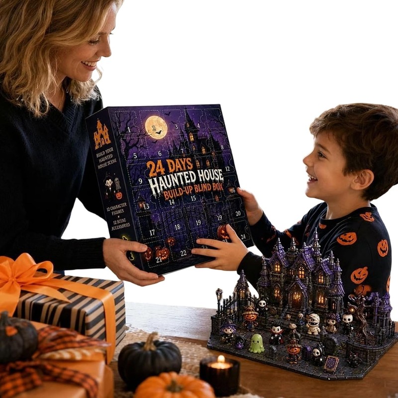Calendario de Adviento Halloween Casa Encantada con 24 Mini Figuras