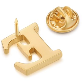 HONEY BEAR 1 x letter brooch pins A to Z, for men/women, suit shirt, gold, Copper