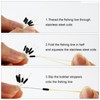 VIPMOON 100 Pcs x 6 Rubber Fishing Bobber Beads Stopper,6