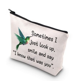 BDPWSS Hummingbird Makeup Bag Hummingbird Memorial Gift Sometimes I Just Look Up Smile And Say I Know That Was You Gift (That was you Hummingbird)