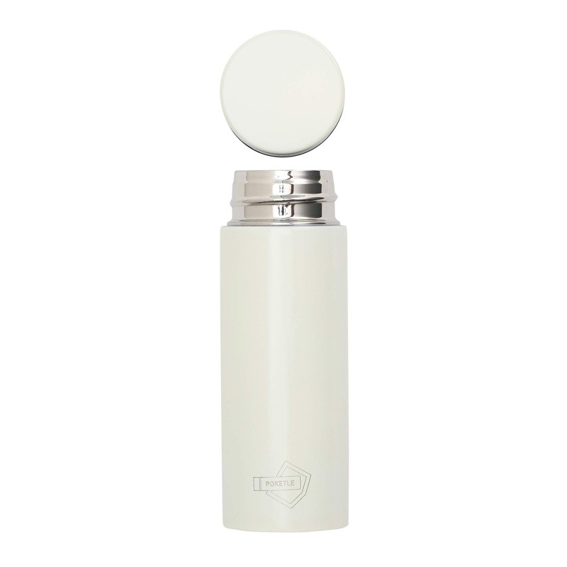 Poketle Personal Insulated Bottle, Small 120ml, Stainless Steel, Lightweight, Ivory