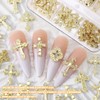 60 Pieces Cross Nail Charms for Nail Art, 3D Metal