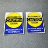 Horayten Car Stickers Automatic Door Caution Activate Switch to Operate