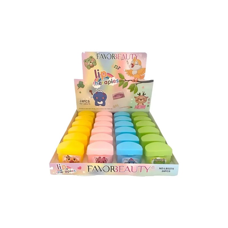 48 Mini Bálsamos Vaseina Para Labios Frutal Hidratante