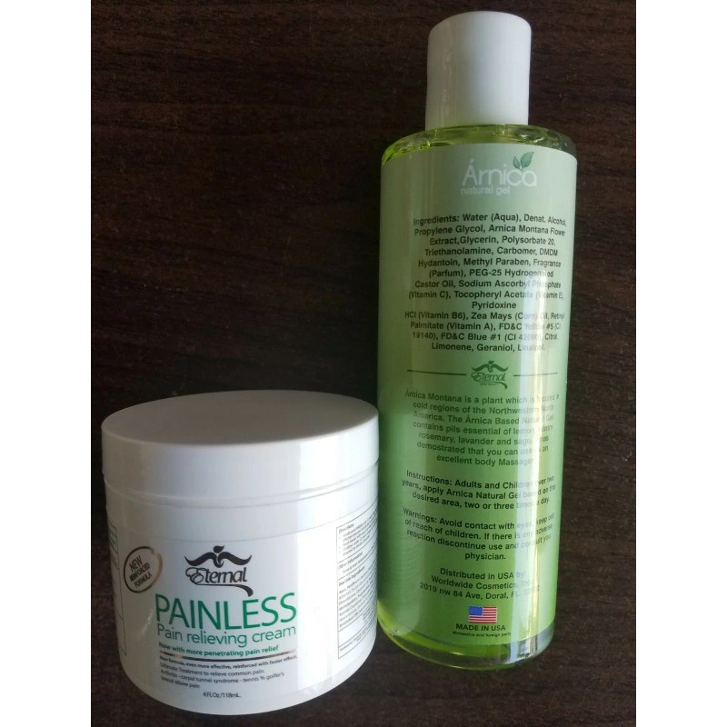Original NEW 2 ETERNAL PAINLESS RELIEVING CREAM 4 OZ &
