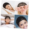 minkissy 3pcs Women's Hair Cover Comfortable Soft Knit Hairnet Crochet