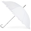 totes Women's Auto Open Ruffle Stick Umbrella 2 pack