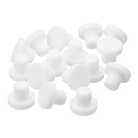 sourcing map 16 Pieces White Rubber Stopper, 9mm Plug Holes for 8.5-8.8mm/0.33-0.35" Hole