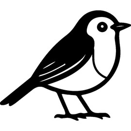 Azeeda 'Robin Bird' Unmounted Rubber Stamp - for Crafting, Scrapbooking and Card Making - Size A8 (RS00064482)