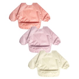 Zoosa Baby Long Sleeve Waterproof Bibs for Baby Boy Girl,Baby Led Weaning Smock Outfit for Toddler 6 Months-2 Years,Machine Washable