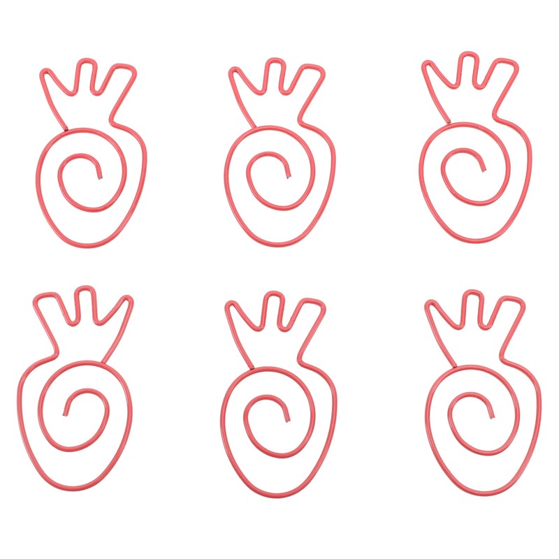 100Pcs Carrot Paper Clips Carrot Shape Strong Metal Anti Slip