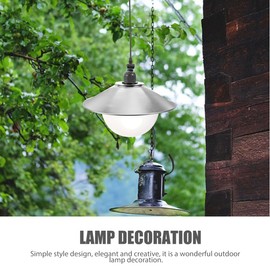 Hemobllo Outdoor Stainless Steel Lamp Shade Waterproof Cover for Pendant and Street Lights Modern Industrial Design Easy Installation 12.20In Diameter