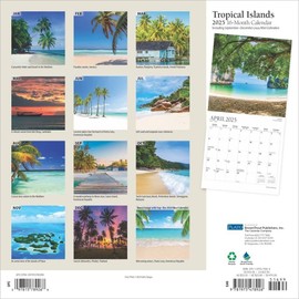 BrownTrout, Tropical Islands Plato 2025 Wall Calendar