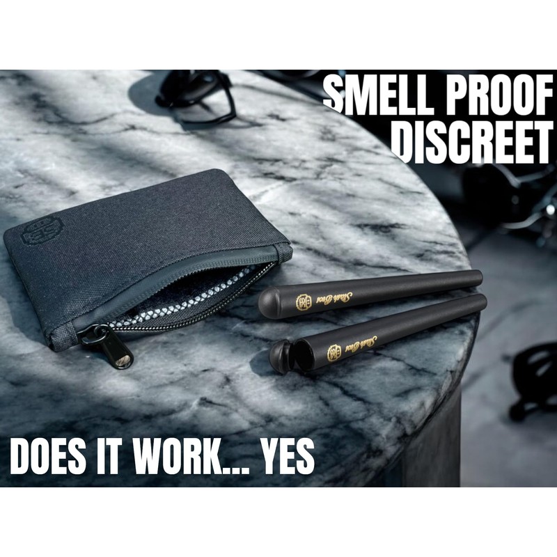 Stash Bros Pocket Smell Proof Bag & 2 Airtight Storage