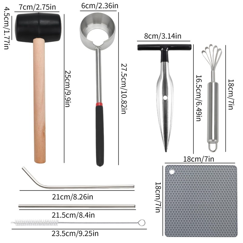 Coconut Opener Tool Set Safe & Easy Coconuts Tool to