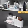 2-in-1 Wall Mounted Soap Dish,Soap Holder with Hooks, No Drilling